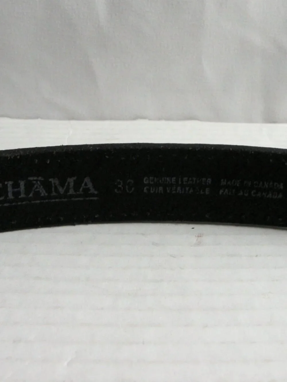 Tehama 7477 Men's Black Leather Belt 36
